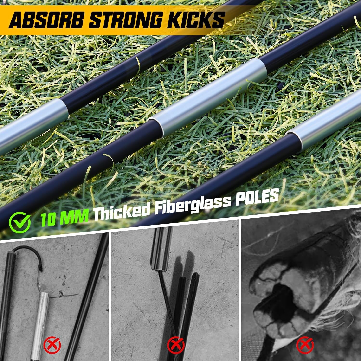 Soccer Goals for Backyard, Soccer Goal, 2 Pack 4' X 3' Soccer Goal Training E...