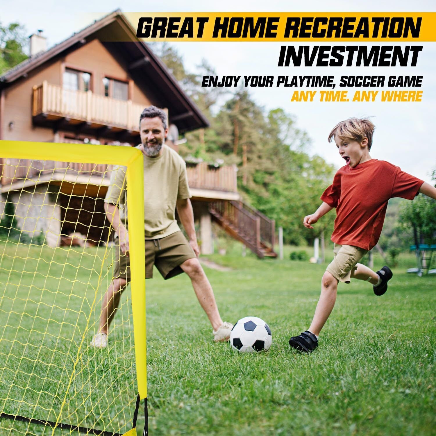 Soccer Goals for Backyard, Soccer Goal, 2 Pack 4' X 3' Soccer Goal Training E...