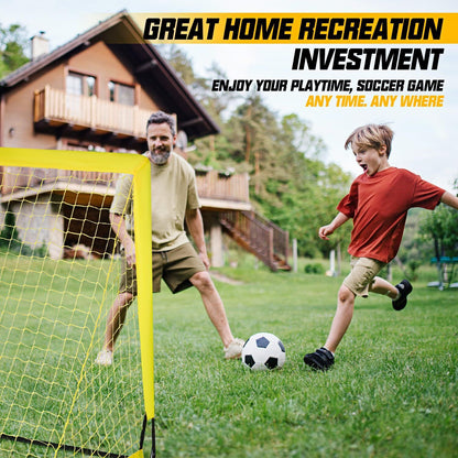 Soccer Goals for Backyard, Soccer Goal, 2 Pack 4' X 3' Soccer Goal Training E...