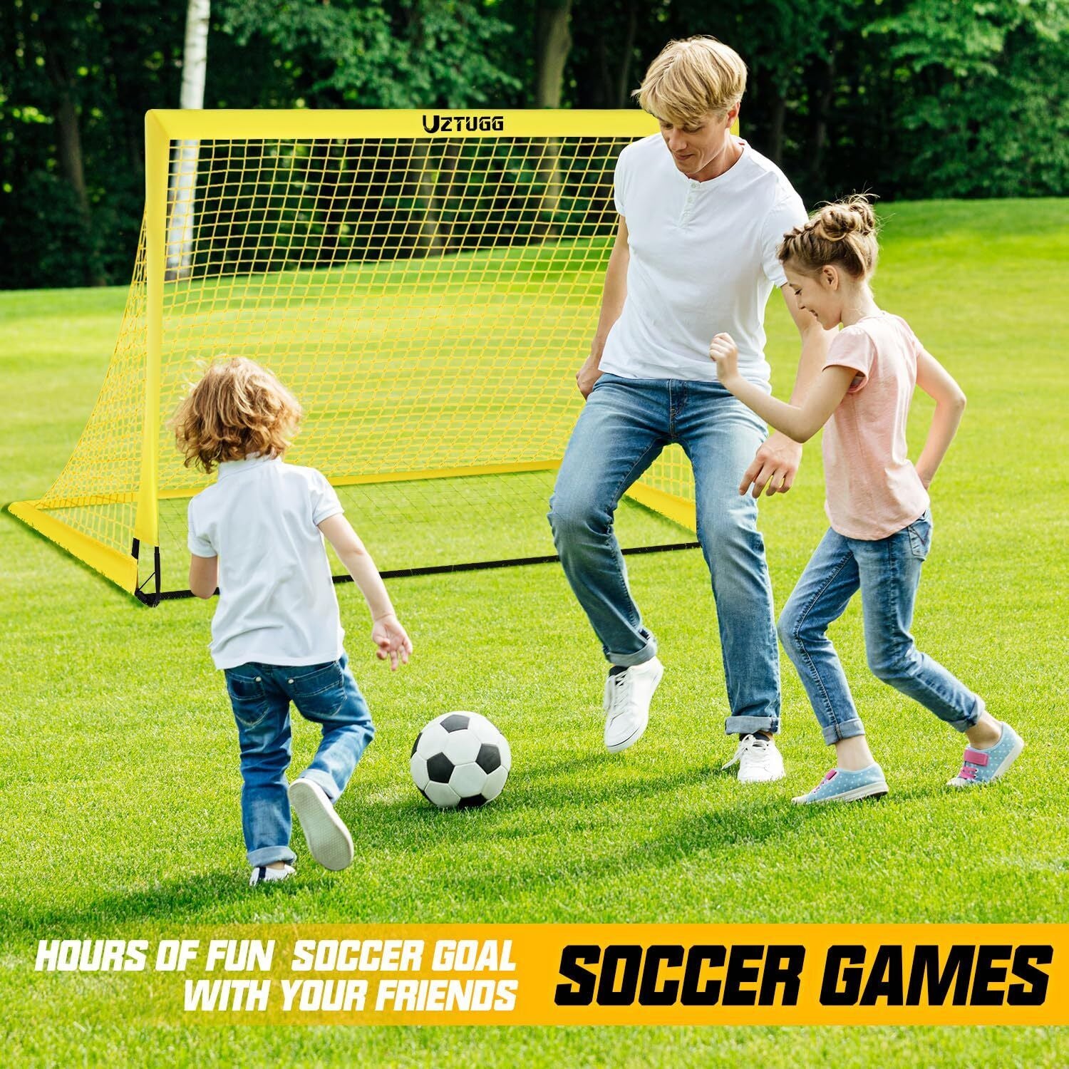 Soccer Goals for Backyard, Soccer Goal, 2 Pack 4' X 3' Soccer Goal Training E...
